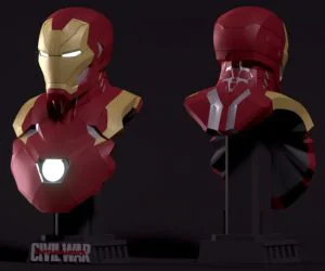 Iron Man Mark 46 Bust Civil War 3D Models