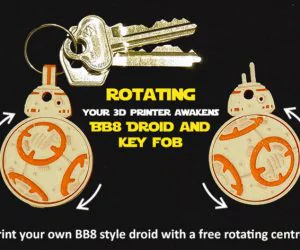 Rotating Bb8 Droid And Bb8 Key Fob 3D Models