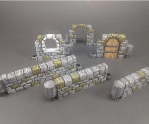 Openforge Dungeon Stone Dungeon Sticks 3D Models