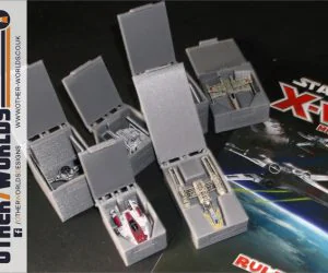 Xwing Miniatures Game Ship Boxes 3D Models