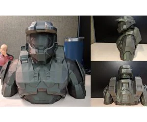 Halo Master Chief Bust And Figure 3D Models