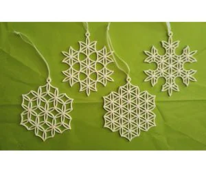 Snowflake Ornaments 3D Models