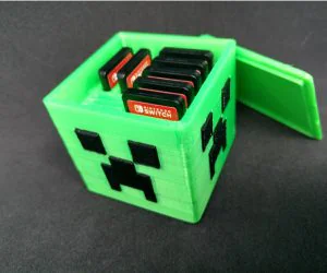 Minecraft Creeper Nintendo Switch Game Cartridgemicro Sd Card Holder 3D Models