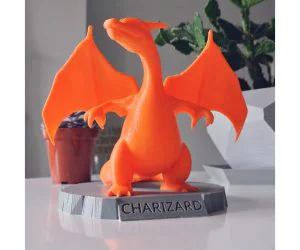 Charizard Statue With Stand 3D Models