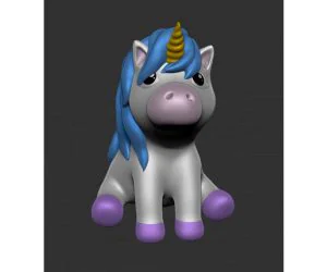 Powderpuff Unicorn 3D Models