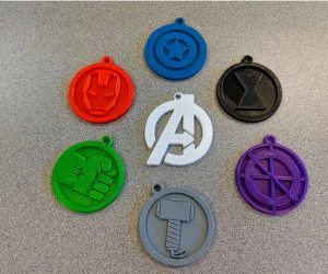 Avengers Keychain Collection 3D Models