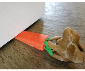 Bunny Rabbit Pulling Carrot Doorstop 3D Models
