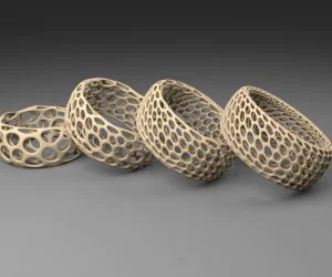 Bracelet Voronoi Style 3D Models