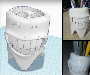 Smiling Toothbrush Holder 3D Models