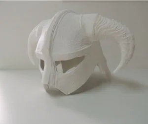 Dovahkiin Helmet Full Size Remix 3D Models