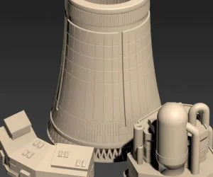 Nuclear Power Plant Wargame Terrain Building 3D Models
