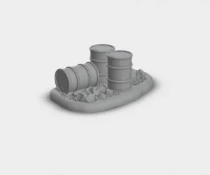 Warhammer 30K 40K Terrain Barrels 3D Models