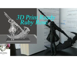 3D Print Ready Ruby Rose From Rwby 3D Models