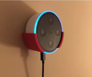 Snap Fit Amazon Echo Dot Wall Mount 3D Models