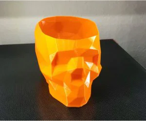 Low Poly Skull Vase Mode Fixed Nose 3D Models