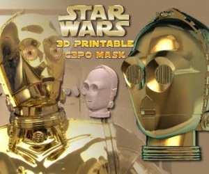 C3P0 Wearable Mask Hi Res 3D Models