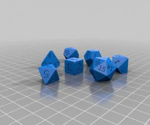Polyhedral Dice Set For Dnd 3D Models