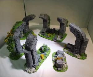 28 Mm Warhammer Scale Arch Bow Ruins 3D Models