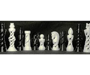 Organic Chess Set 3D Models