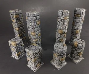 Openforge 2.0 Dungeon Stone Full Pillars 3D Models