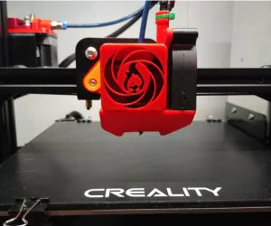 Red Squirrel Compact Fan Housing Ender 3 Pro Cr10 5015 Rev1 3D Models