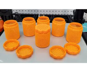 Better Knurled Cap Better Cap Threads Thinner Walled Silica Gel Container 3D Models