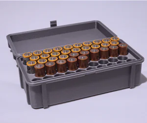 48 Aa Battery Holder Rugged Box 3D Models