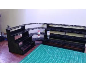 Modular Hobby Paint Racklarge Straight Including Large Printer Files 3D Models