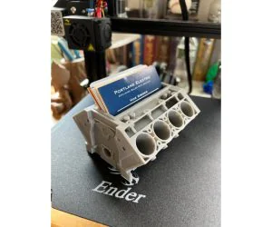Deeper Engine Block Card Holder Remix 3D Models