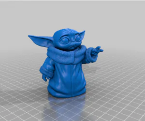 Baby Yoda Without Base 3D Models