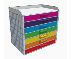 Electronic Component Stackable Drawers 3D Models