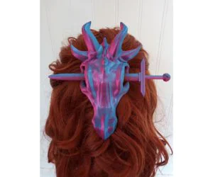 Dragon Skull Hair Pin 3D Models