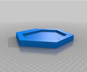 Wall Mounted Foldable Modular Hexagon Shelf Print In Place 3D Models