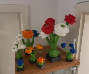 Large Brick Flower Alternative Version 3D Models