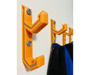 Hanger Hook Solid Hexagonal Design 3D Models