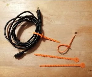 Flexible Reusable Cable Tie 3D Models