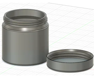 Threaded Jar With Lid 3D Models