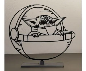 Yoda Baby Star Wars “2D To 3D Art” By Edsept7. 3D Models