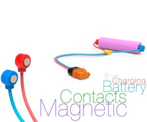 Magnetic Contacts For Battery Charging 3D Models