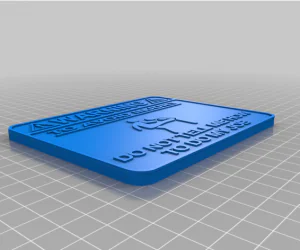 Warning Sign Kicking Version With Magnet Slot 3D Models