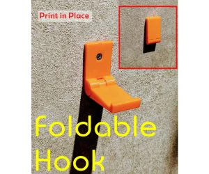 Print In Place Foldable Hook 3D Models