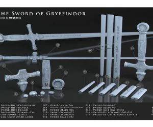 The Sword Of Gryffindor 3D Models