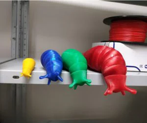 Enlarged Curled Up Friendly Slug 3D Models