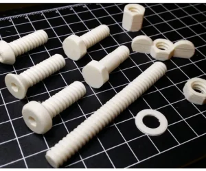 Nut Job Dadi Bulloni Rondelle E Barre Filettate 3D Models