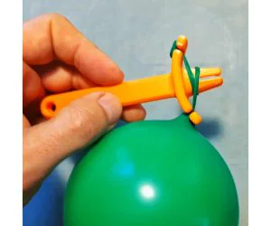 Balloon Knot Tying Tool Luftballon Knoten Hilfe Support Free 3D Models