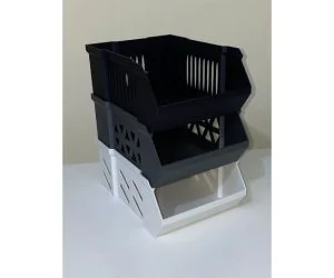 Customized Stackable Container Bins 3D Models