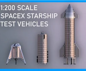 Spacex Starship Prototypes Hopper Sn5 Sn8 Now With Moveable Flaps 3D Models