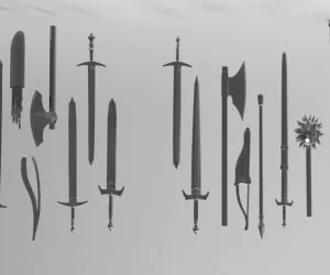 Swords And Weapon Collection For Remixes 3D Models