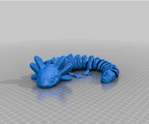 Articulated Axolotl V2 3D Models