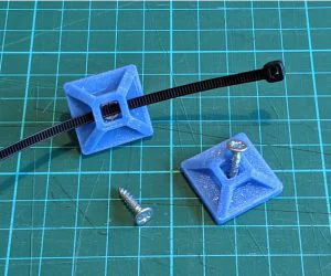 Cable Tie Base For Screw Fixing 3D Models